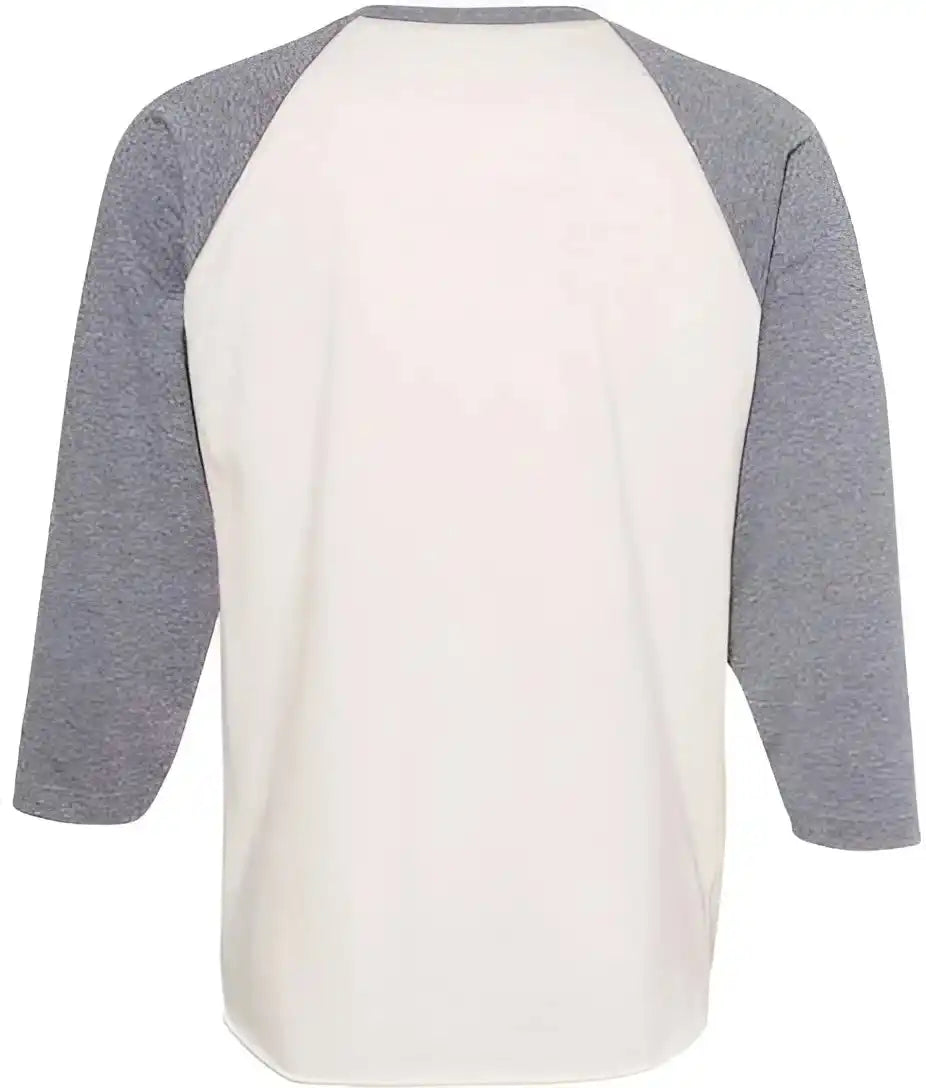 Lat 6930 Baseball Fine Jersey Tee - Natural Heather Granite