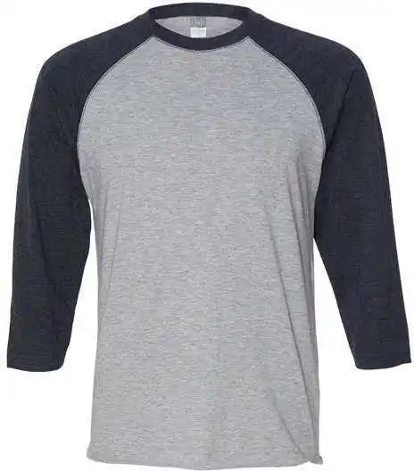 Lat 6930 Baseball Fine Jersey Tee - Vintage Heather Navy