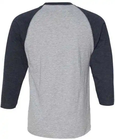Lat 6930 Baseball Fine Jersey Tee - Vintage Heather Navy