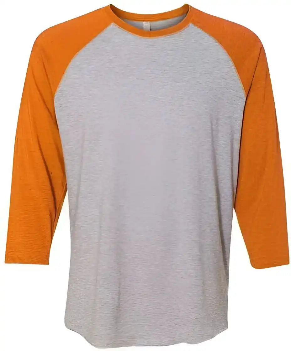 Lat 6930 Baseball Fine Jersey Tee Vintage Heather Orange