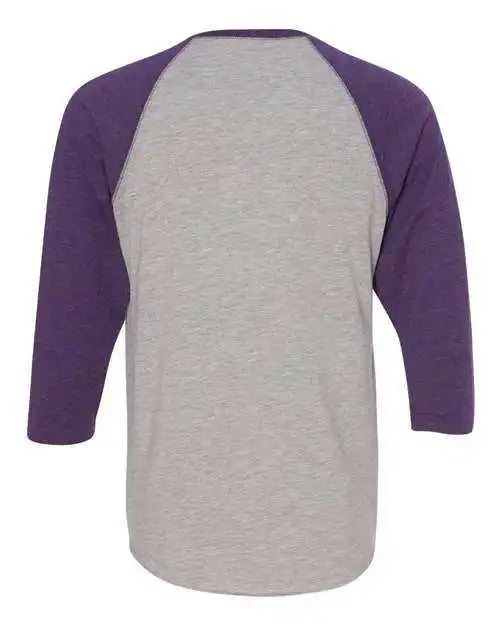 Lat 6930 Baseball Fine Jersey Tee Vintage Heather Purple