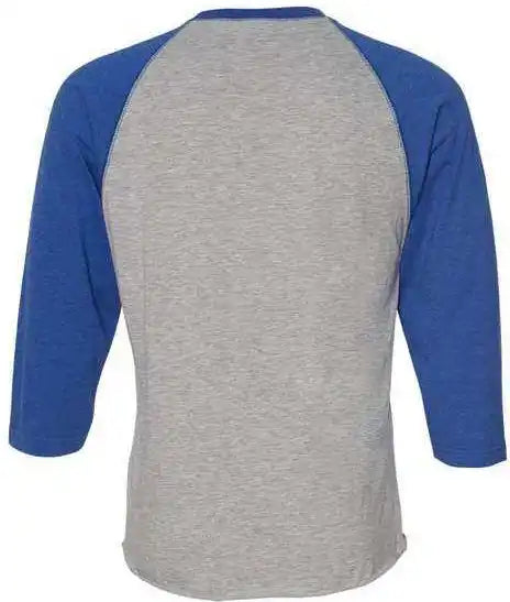 Lat 6930 Baseball Fine Jersey Tee Vintage Heather Royal
