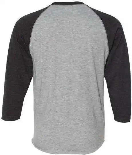 Lat 6930 Baseball Fine Jersey Tee Vintage Heather Smoke