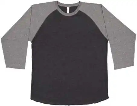 Lat 6930 Baseball Fine Jersey Tee - Vintage Smoke Granite Heather
