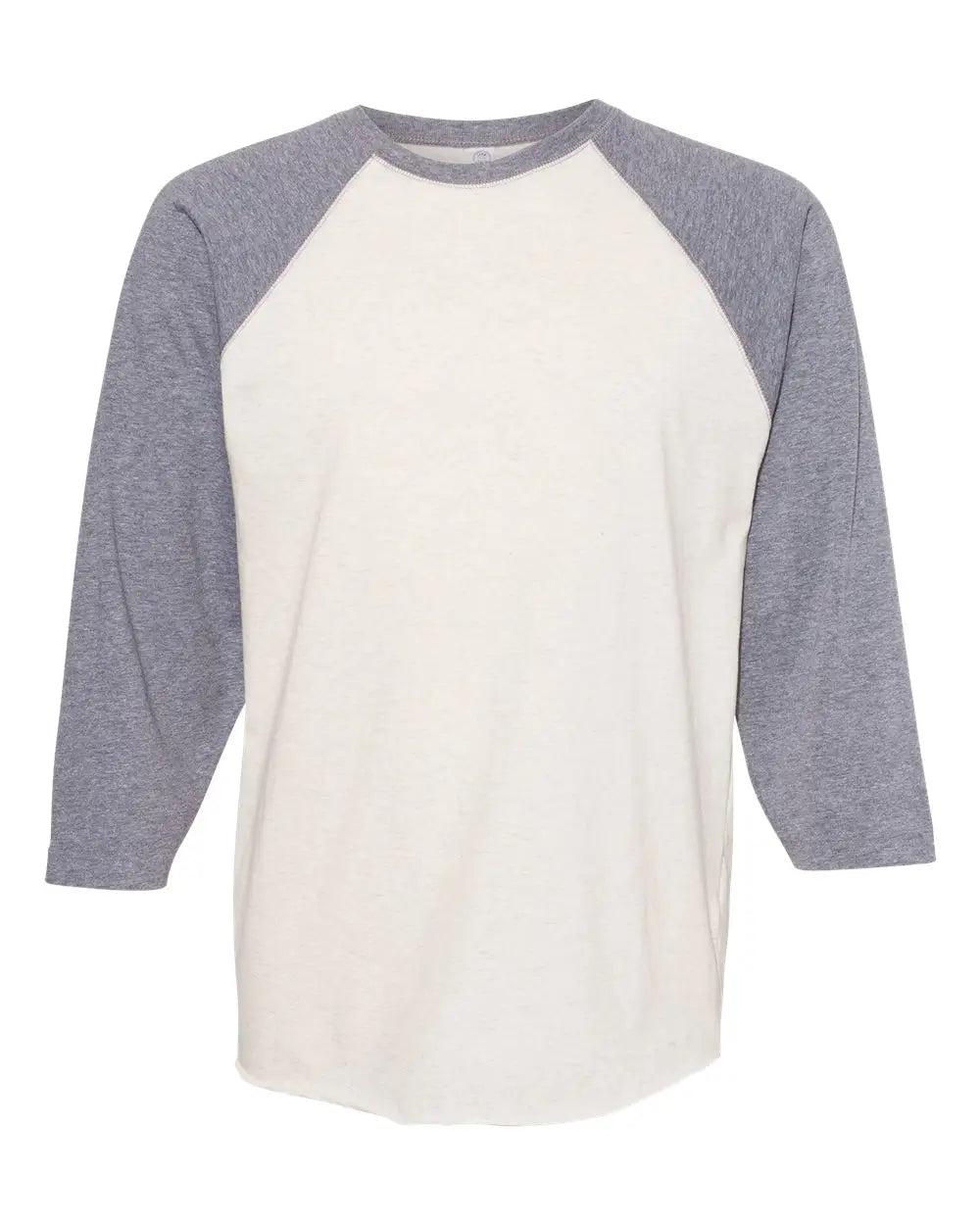 Lat 6930 Baseball Fine Jersey Three-quarter Sleeve Tee - Natural Heather Granite - Gray Dark / s