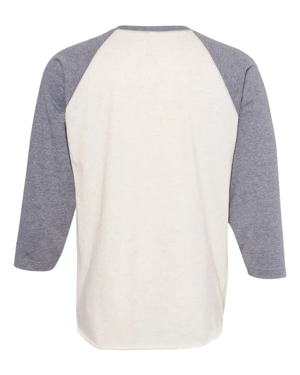 Lat 6930 Baseball Fine Jersey Three-quarter Sleeve Tee - Natural Heather Granite - Gray Dark / s