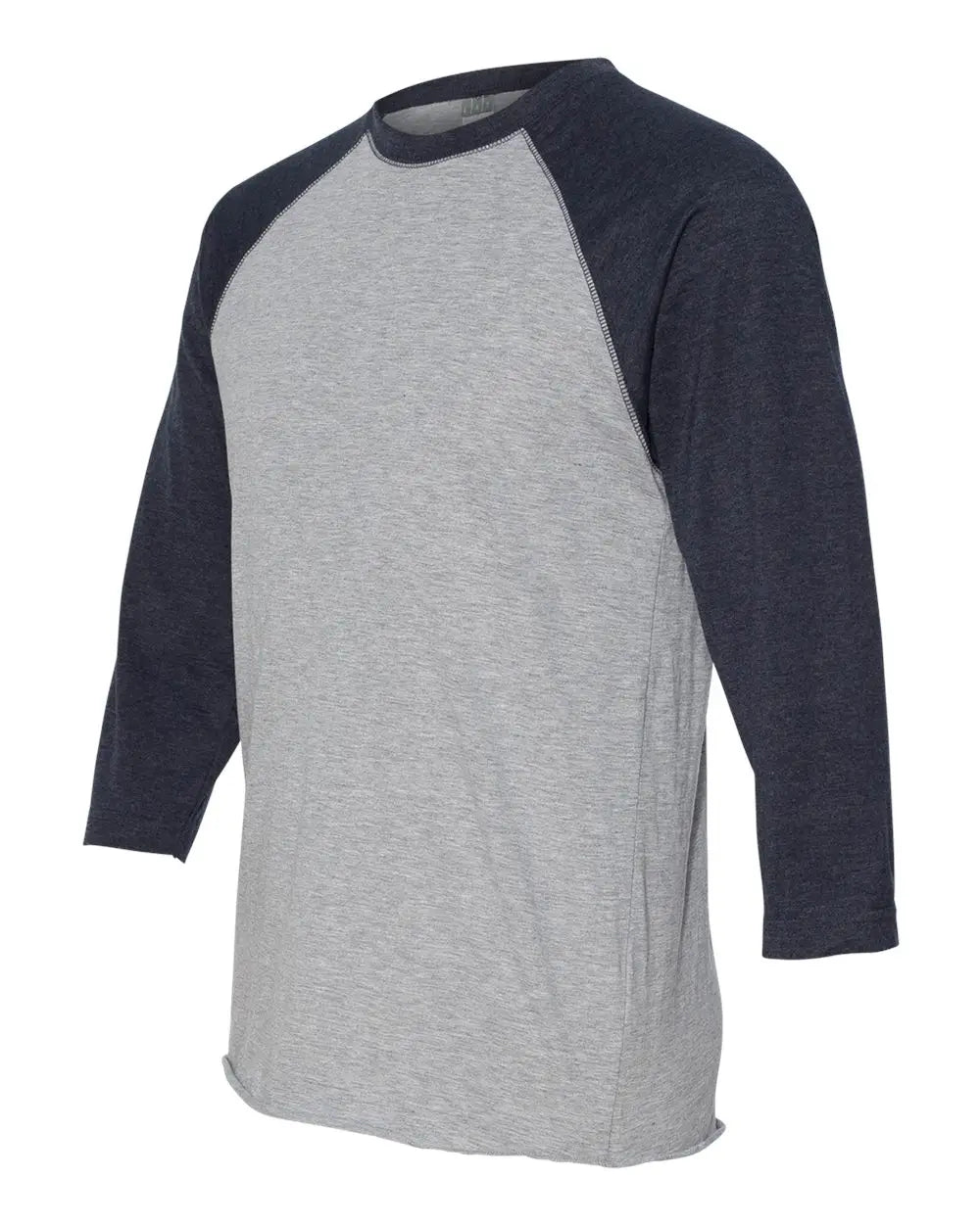Lat 6930 Baseball Fine Jersey Three-quarter Sleeve Tee - Vintage Heather Navy - s