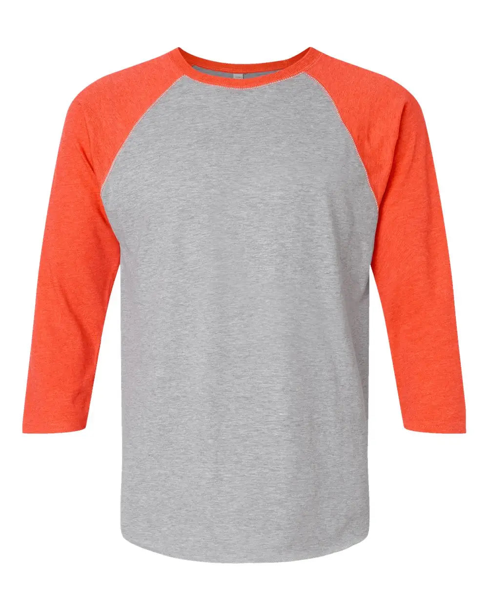 Lat 6930 Baseball Fine Jersey Three-quarter Sleeve Tee - Vintage Heather Orange - s