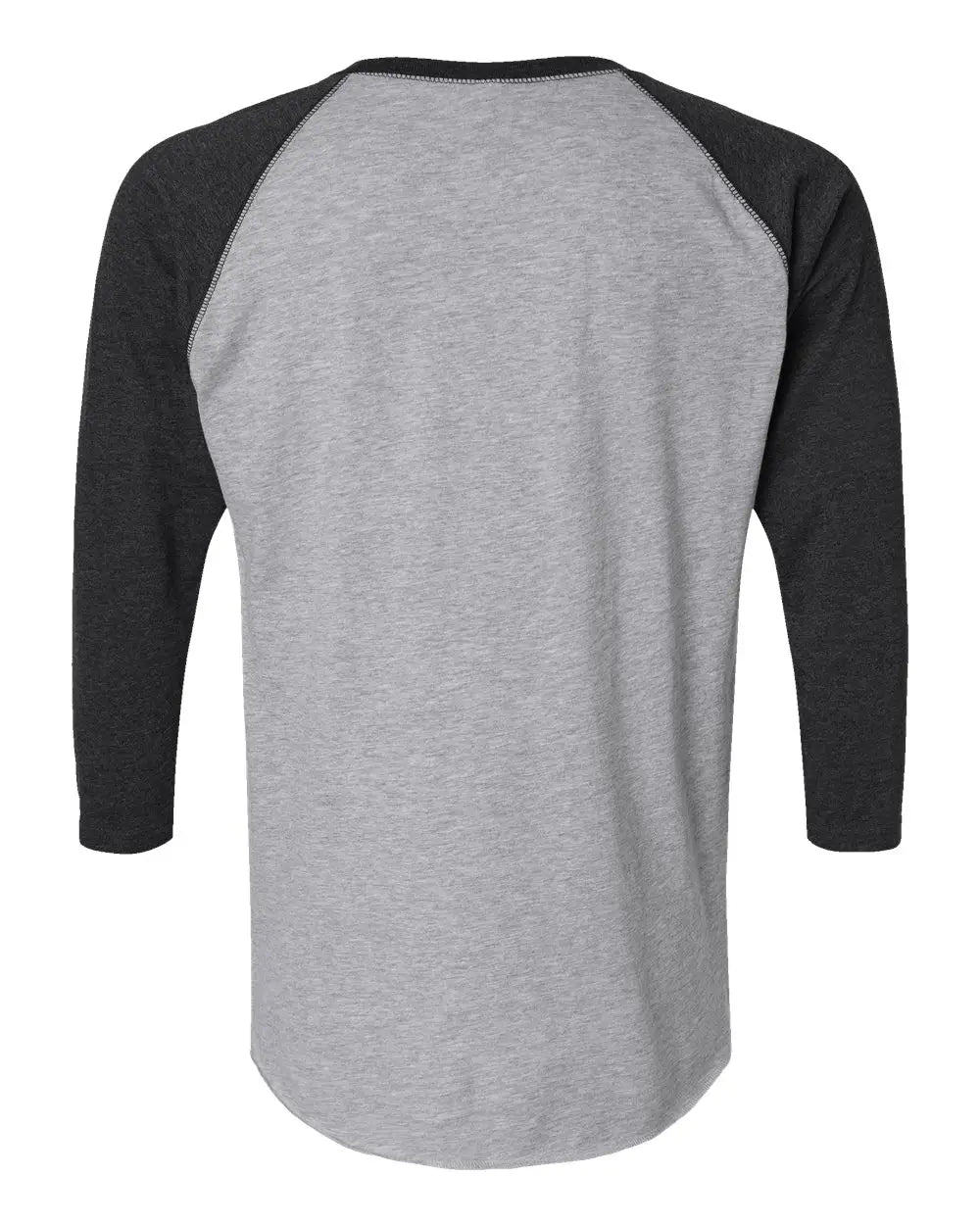 Lat 6930 Baseball Fine Jersey Three-quarter Sleeve Tee - Vintage Heather Smoke - Gray / s