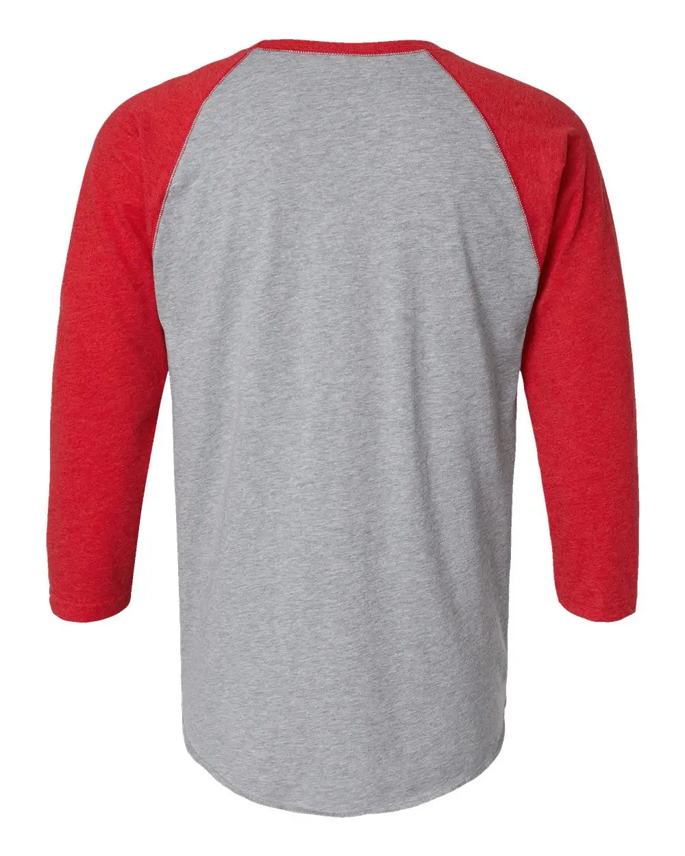 Lat 6930 Baseball Fine Jersey Three-quarter Sleeve Tee - Vintage Heather Red