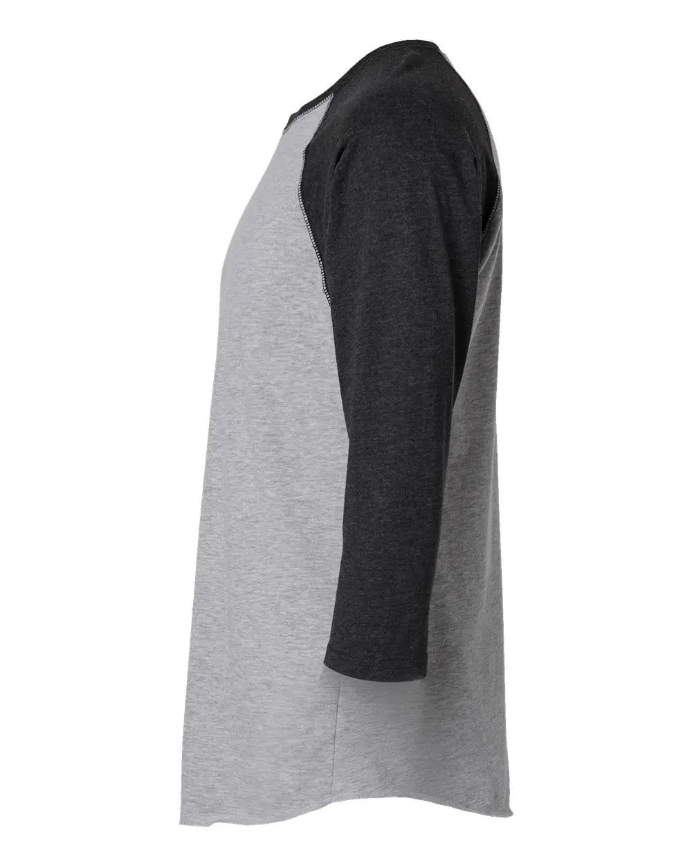 Lat 6930 Baseball Fine Jersey Three-quarter Sleeve Tee - Vintage Heather Smoke
