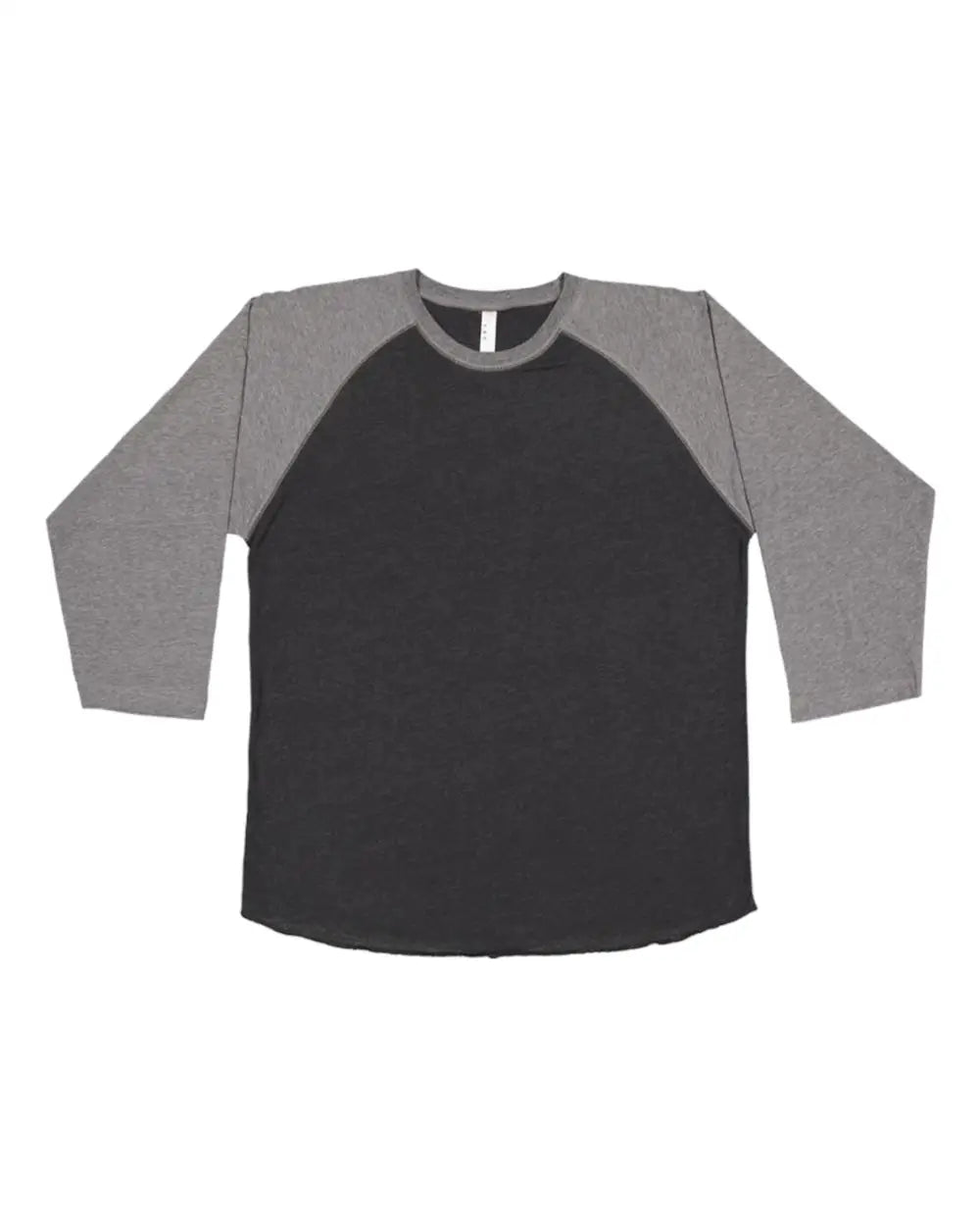 Lat 6930 Baseball Fine Jersey Three-quarter Sleeve Tee - Vintage Smoke Granite Heather - Dark Gray / s