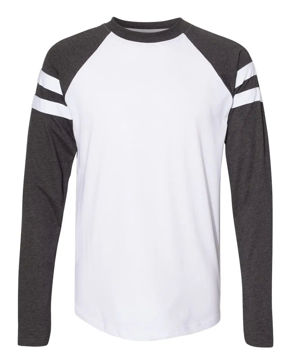 Lat 6934 Fine Jersey Mash Up Long Sleeve Tee - Blended White Vintage Smoke - Gray / Xs