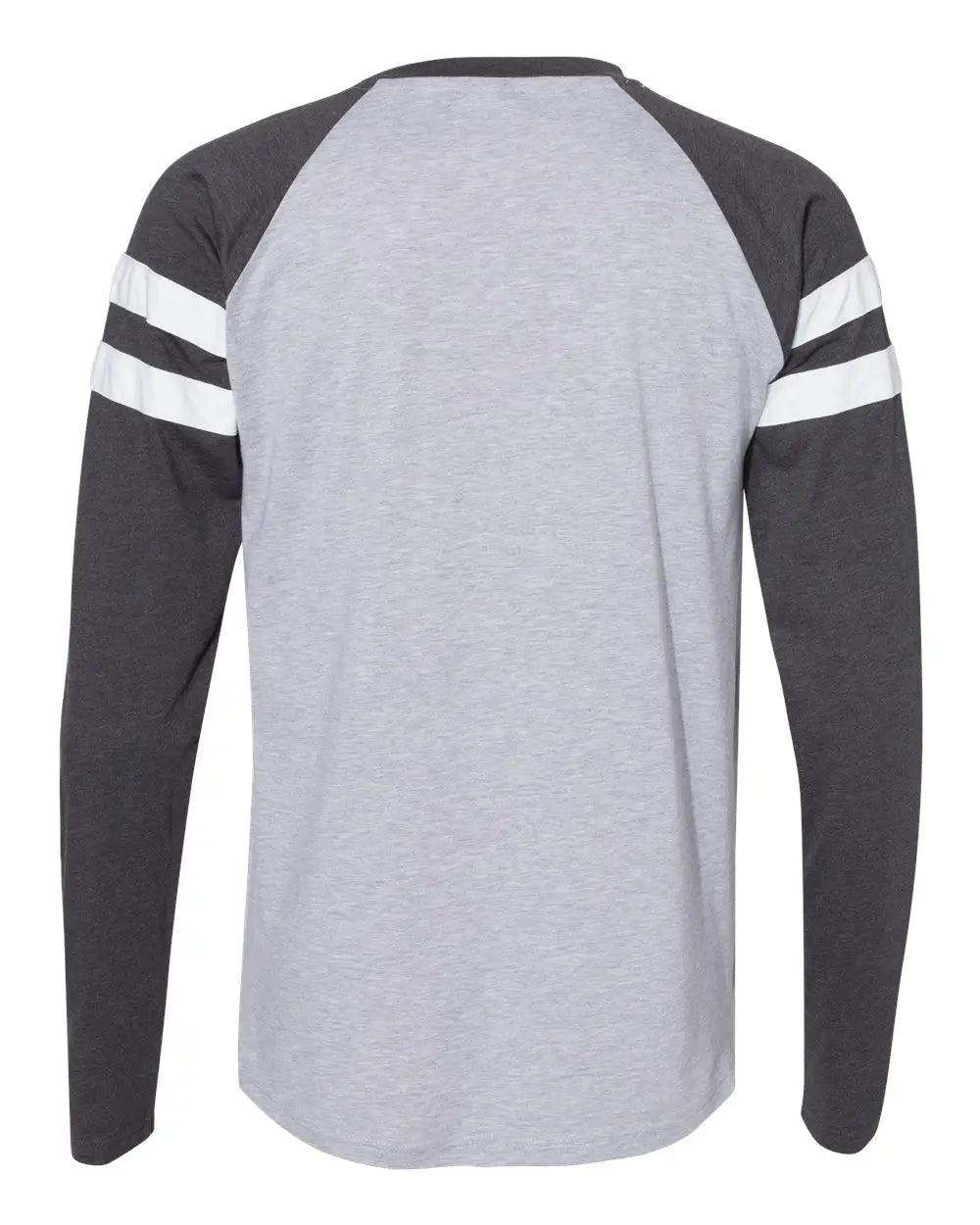 Lat 6934 Fine Jersey Mash Up Long Sleeve Tee - Vintage Heather Navy - Xs
