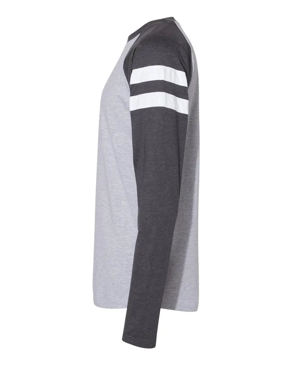 Lat 6934 Fine Jersey Mash Up Long Sleeve Tee - Vintage Heather Navy
