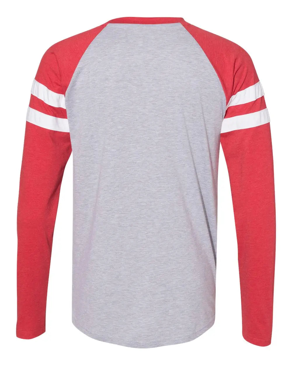 Lat 6934 Fine Jersey Mash Up Long Sleeve Tee - Vintage Heather Red - Xs