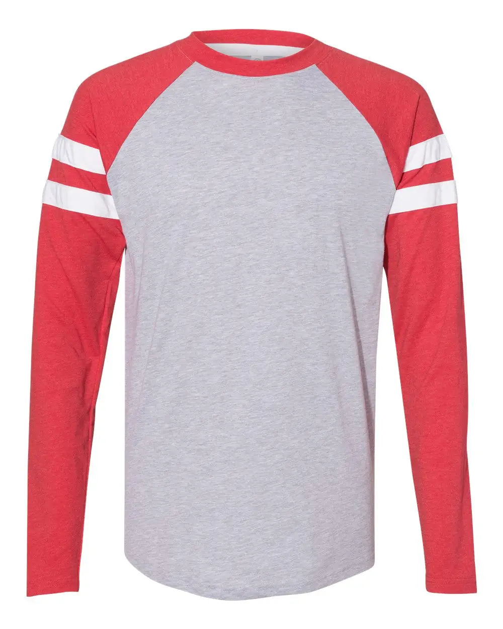 Lat 6934 Fine Jersey Mash Up Long Sleeve Tee - Vintage Heather Red - Xs
