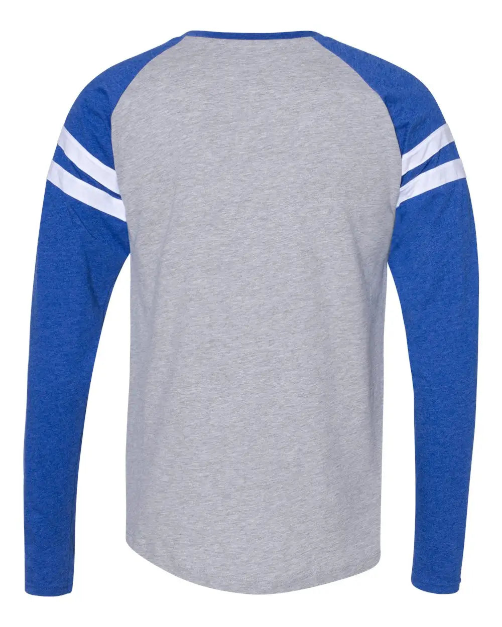 Lat 6934 Fine Jersey Mash Up Long Sleeve Tee - Vintage Heather Royal - s