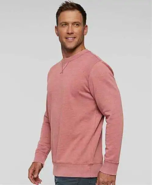 Lat 6935 Unisex Vintage Wash Fleece Crewneck Sweatshirt - Washed Rouge