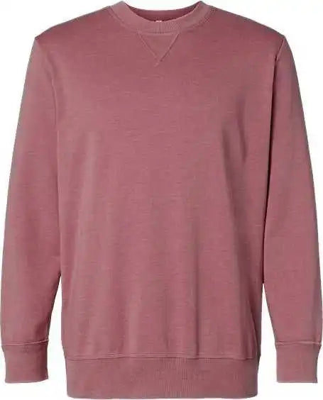 Lat 6935 Unisex Vintage Wash Fleece Crewneck Sweatshirt - Washed Rouge