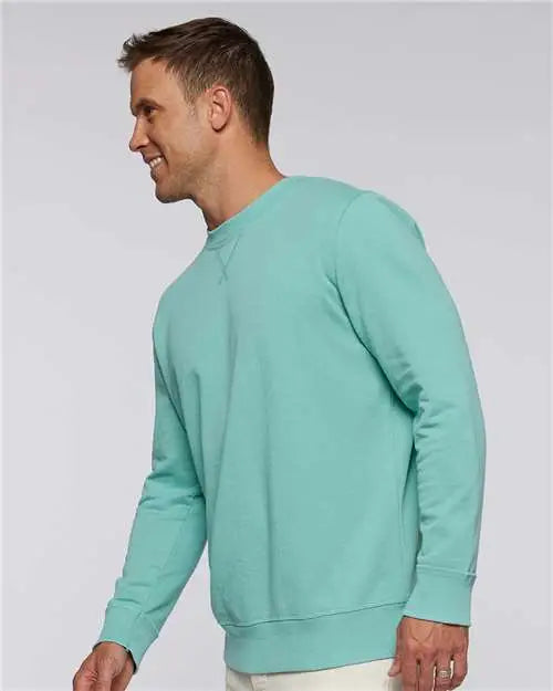 Lat 6935 Vintage Wash Fleece Crewneck Sweatshirt - Washed Saltwater
