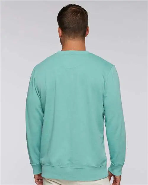 Lat 6935 Vintage Wash Fleece Crewneck Sweatshirt - Washed Saltwater