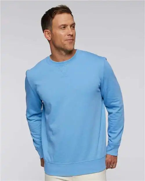 Lat 6935 Vintage Wash Fleece Crewneck Sweatshirt - Washed Tradewind