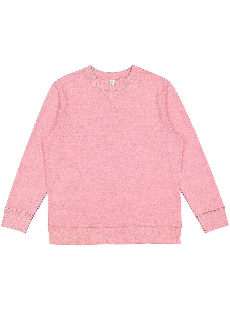 Lat 6935 Vintage Wash Fleece Crewneck Sweatshirt - Weathered Mauvelous