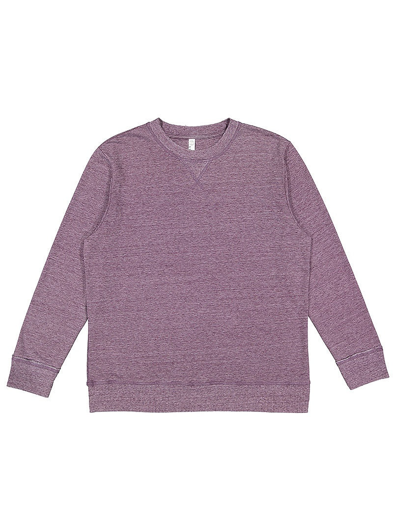 Lat 6935 Vintage Wash Fleece Crewneck Sweatshirt - Weathered Plum