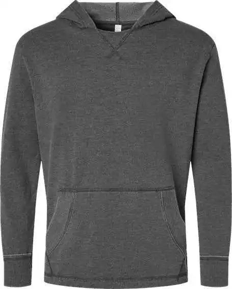 Lat 6936 Unisex Vintage Wash Fleece Hoodie - Washed Black