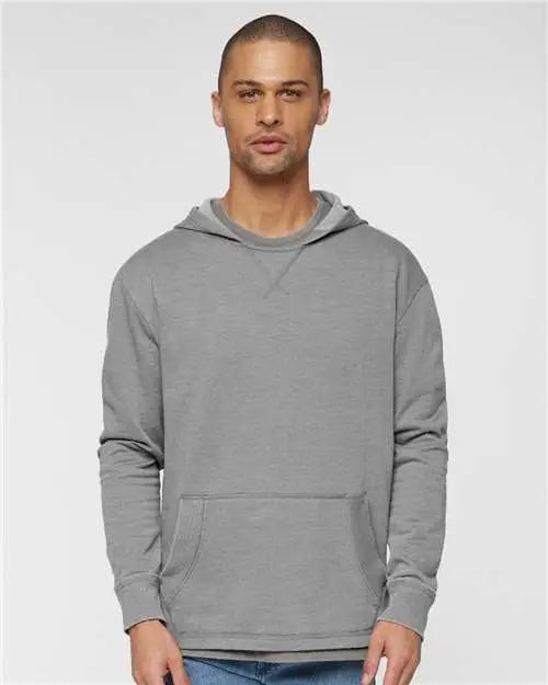 Lat 6936 Vintage Wash Fleece Hoodie - Washed Grey