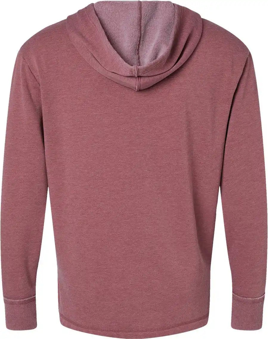 Lat 6936 Vintage Wash Fleece Hoodie - Washed Rouge - s