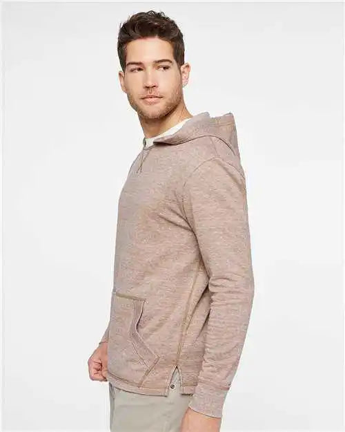 Lat 6936 Vintage Wash Fleece Hoodie - Weathered Coyote Brown