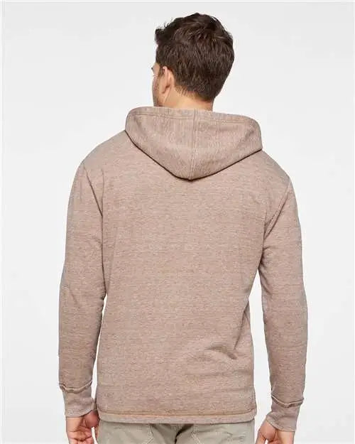 Lat 6936 Vintage Wash Fleece Hoodie - Weathered Coyote Brown