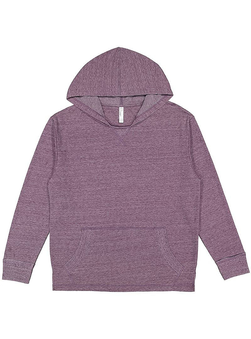 Lat 6936 Vintage Wash Fleece Hoodie - Weathered Plum