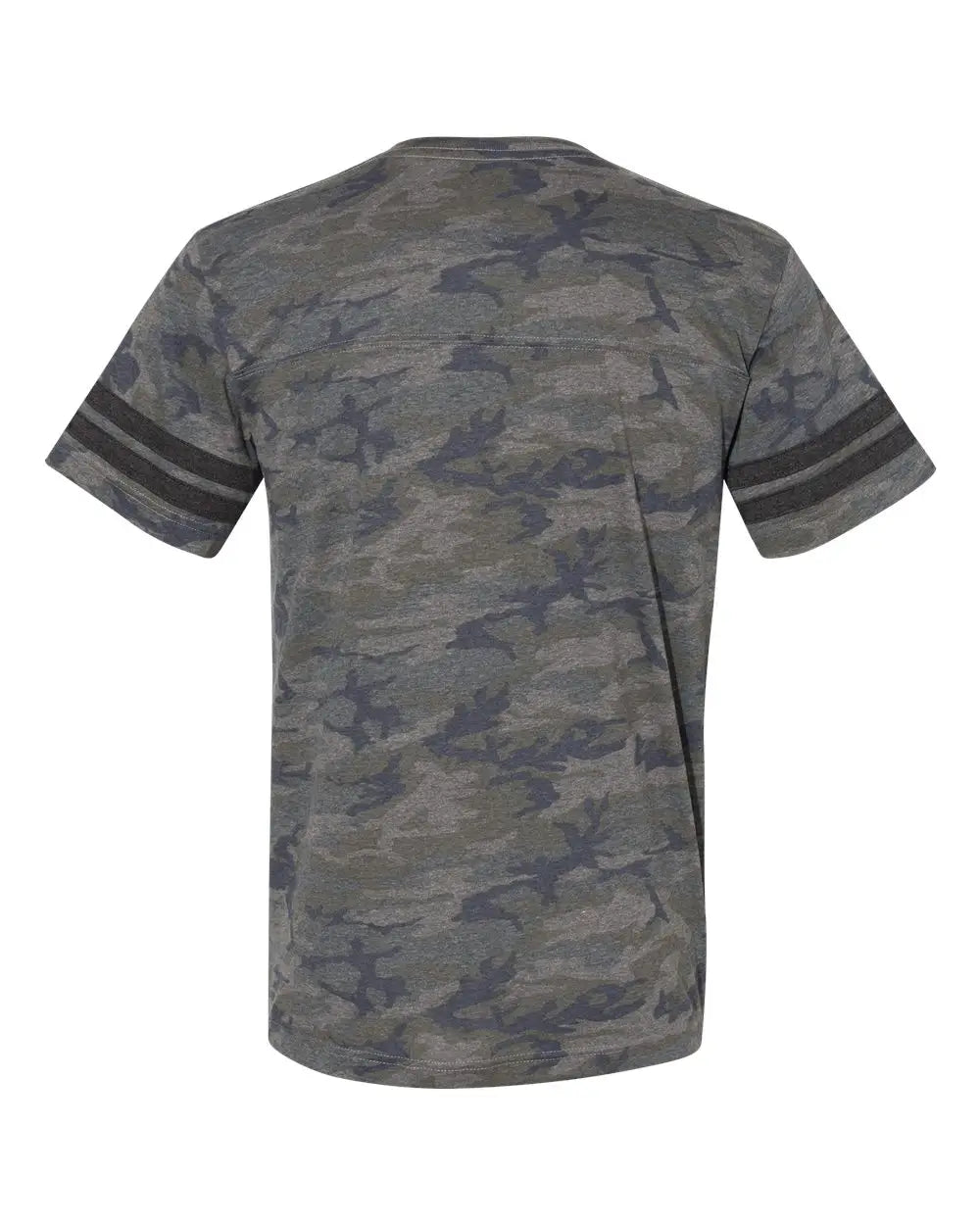 Lat 6937 Football Fine Jersey Tee - Vintage Camo Smoke - Multi Color / s
