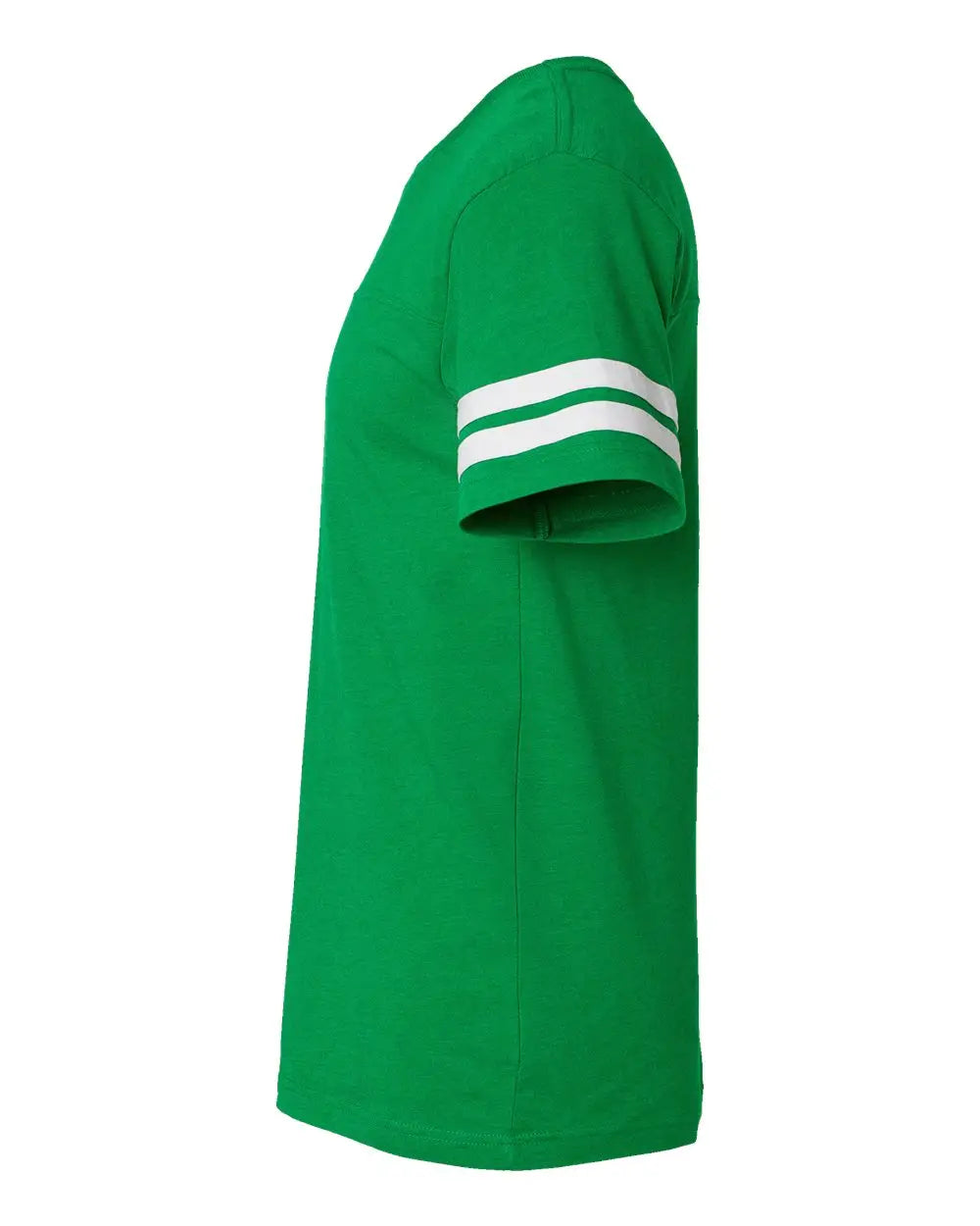 Lat 6937 Football Fine Jersey Tee - Vintage Green White