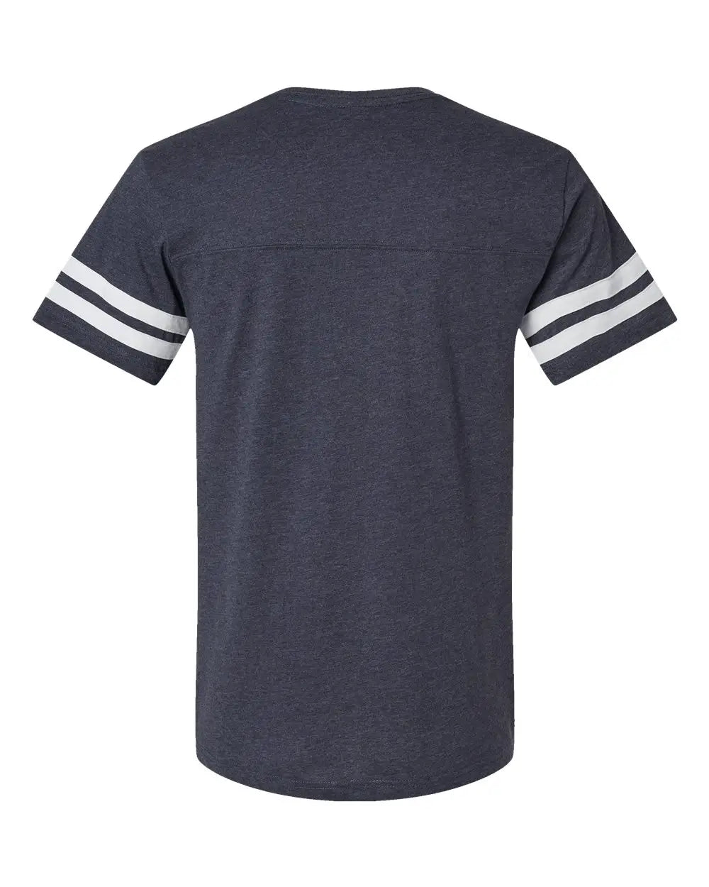 Lat 6937 Football Fine Jersey Tee - Vintage Navy White