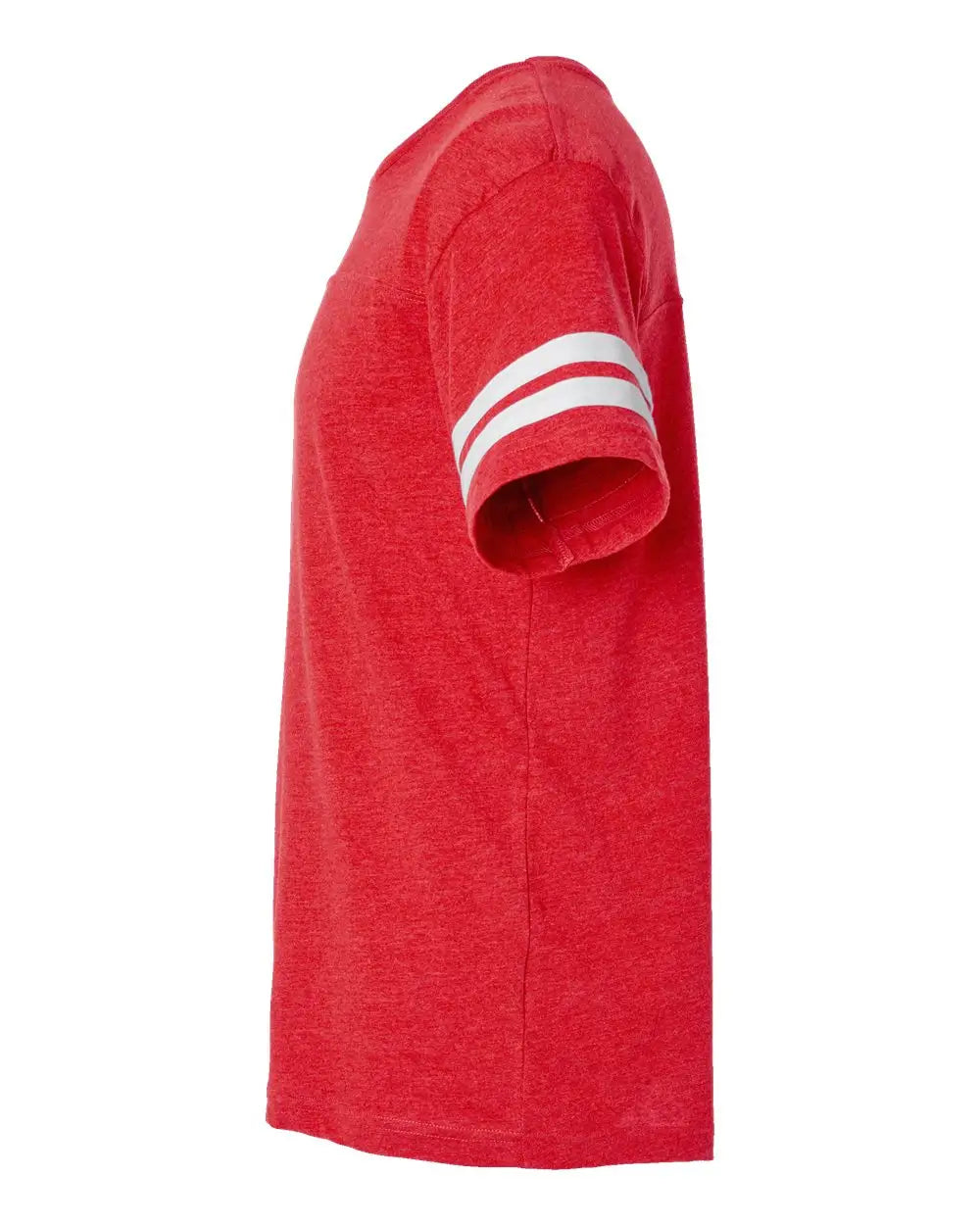 Lat 6937 Football Fine Jersey Tee - Vintage Red White