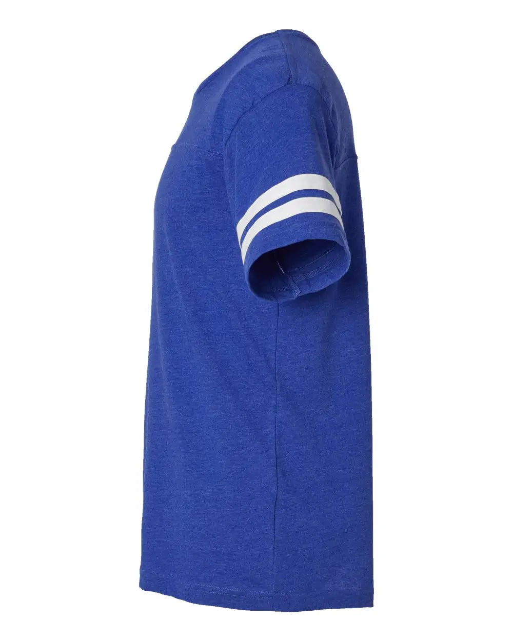 Lat 6937 Football Fine Jersey Tee - Vintage Royal White