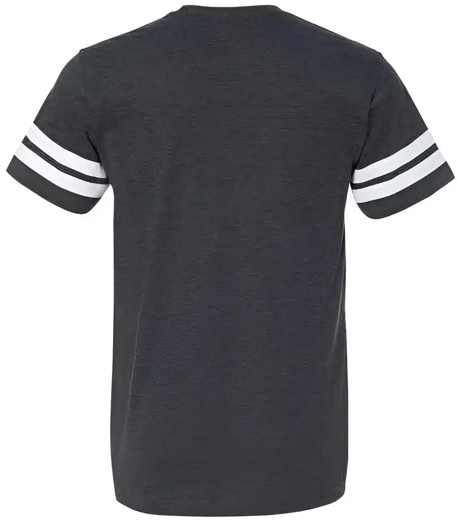Lat 6937 Football Fine Jersey Tee Vintage Smoke White