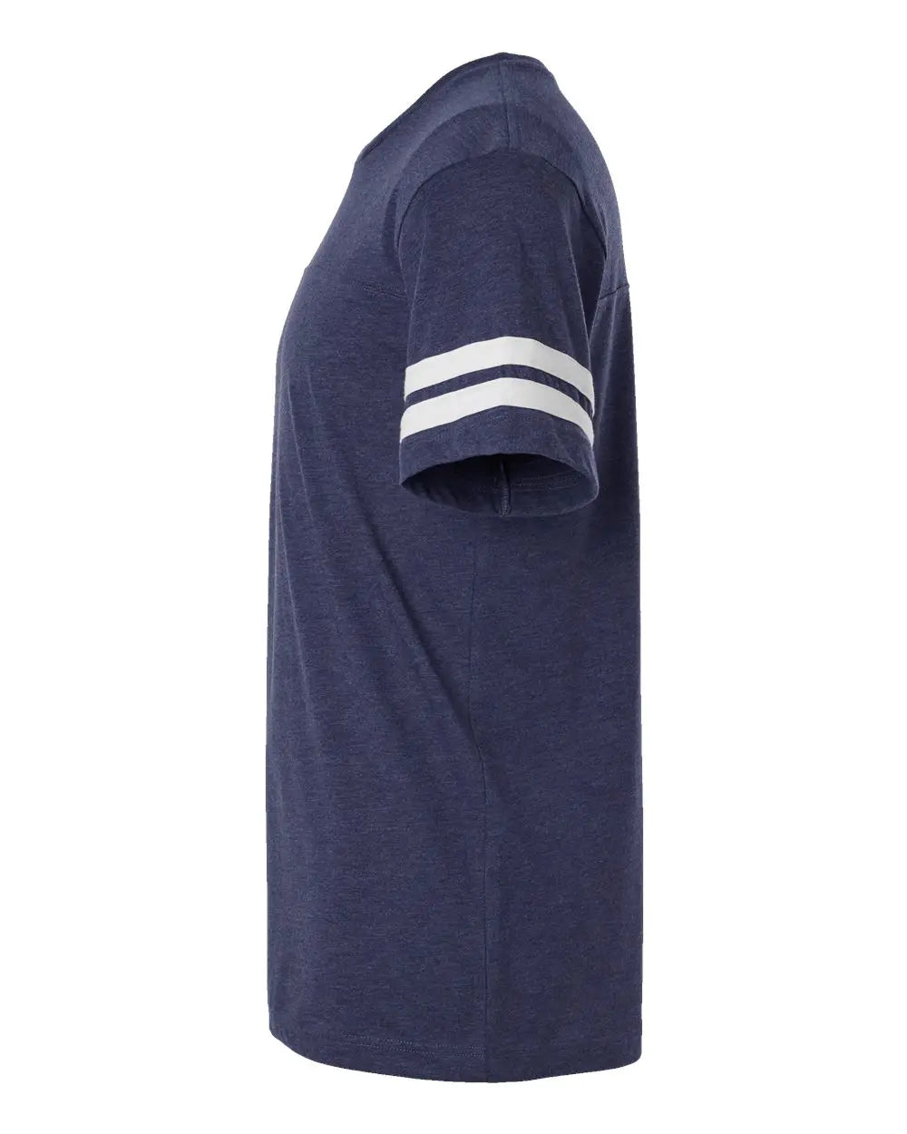 Lat 6937 Football Fine Jersey Tee - Vintage True Navy Blended White