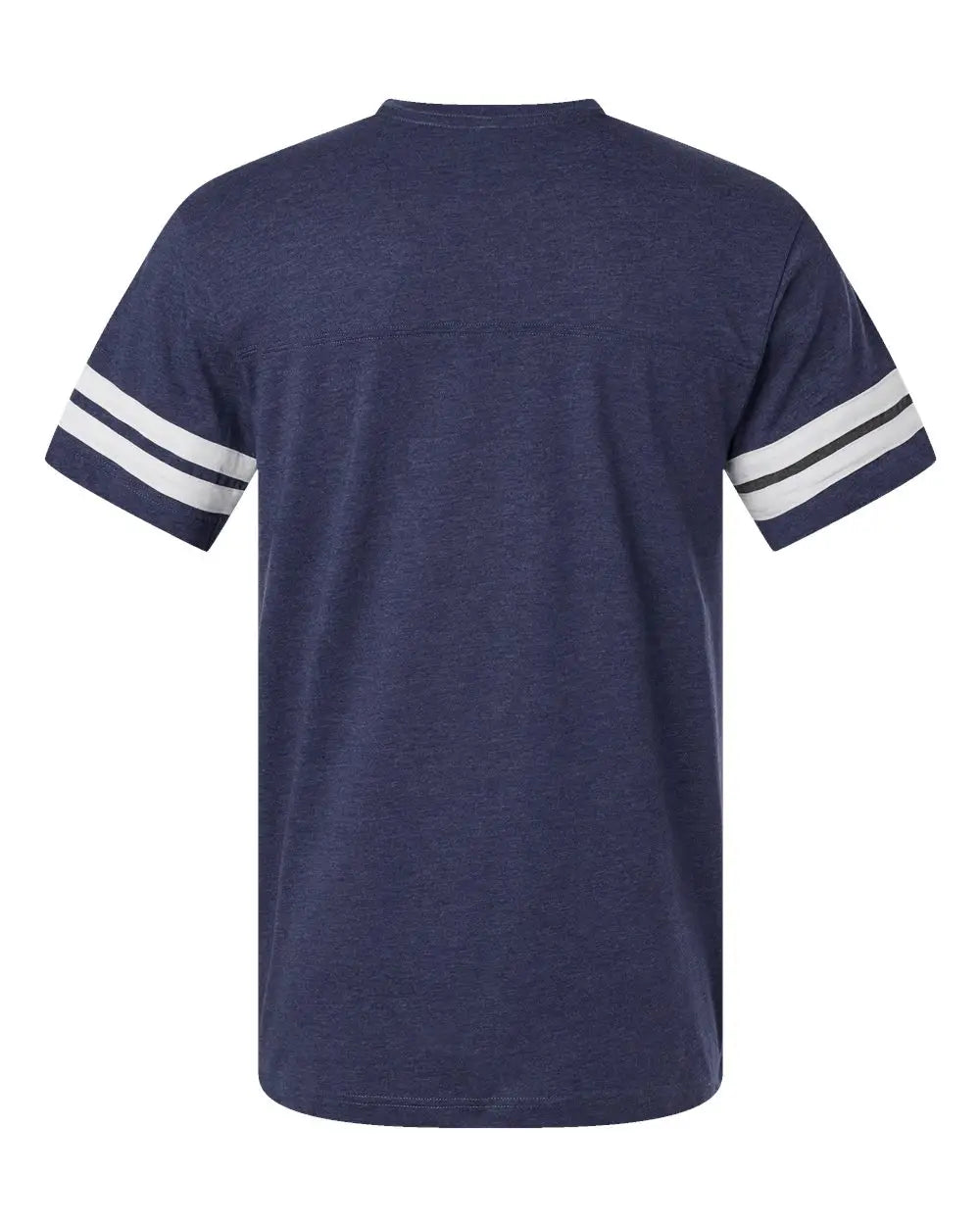 Lat 6937 Football Fine Jersey Tee - Vintage True Navy Blended White