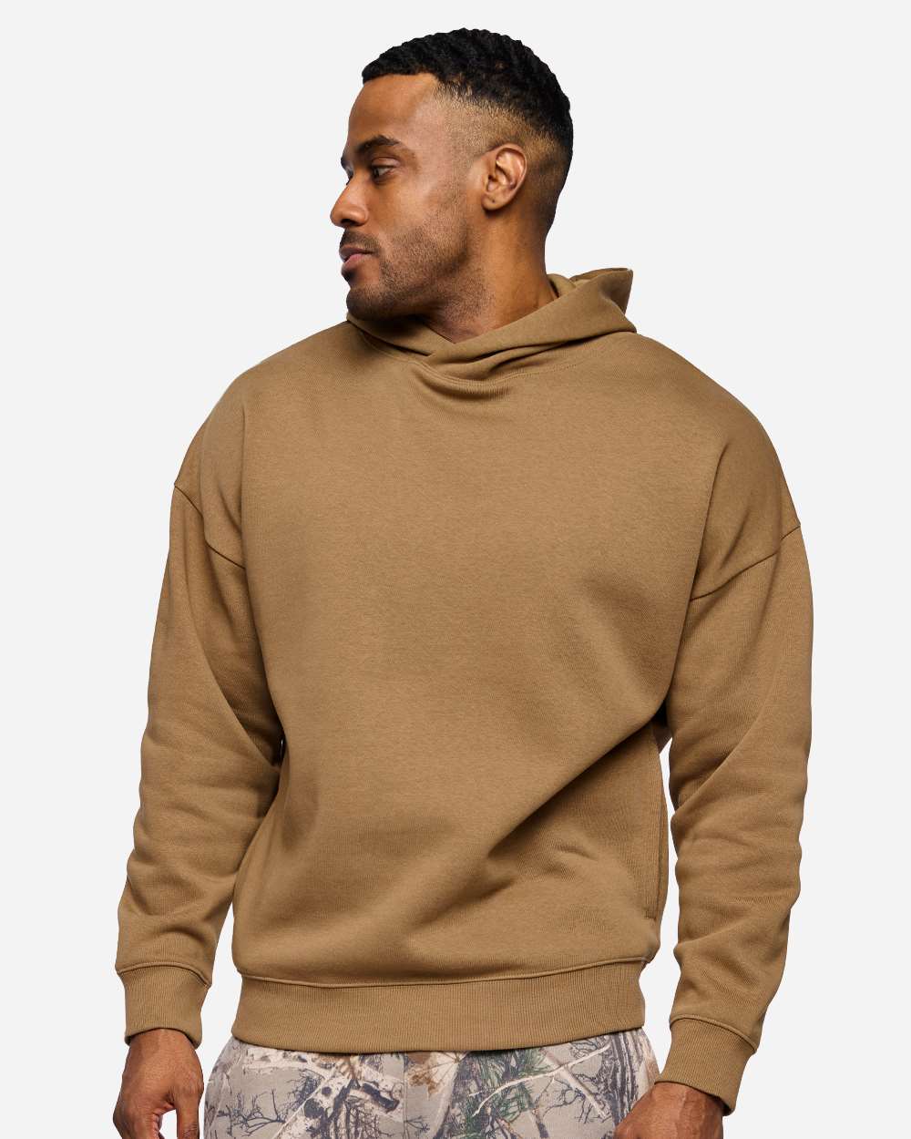 Lat 6956 Unisex Heavyweight Hoodie Sweatshirt - Coyote Brown