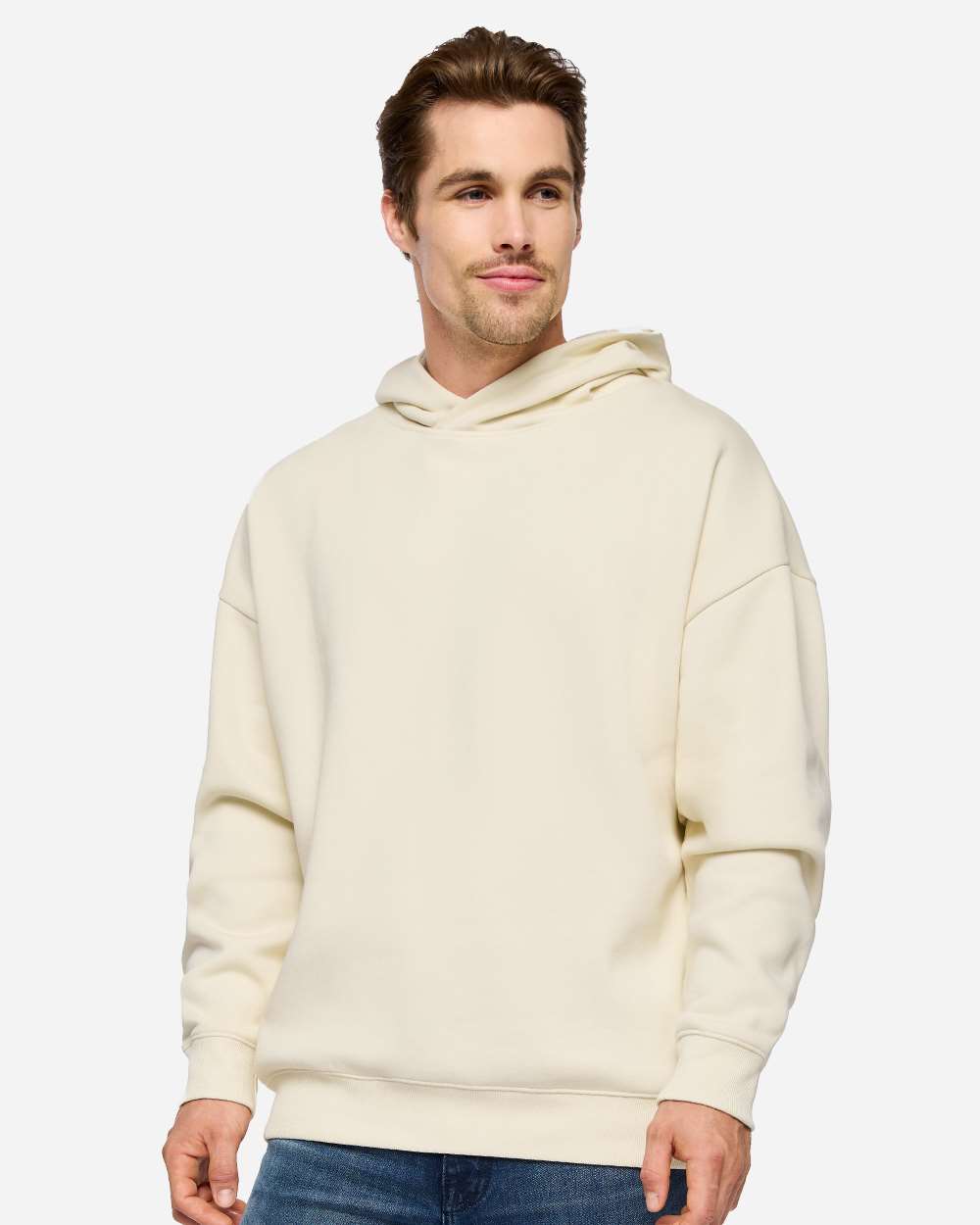 Lat 6956 Unisex Heavyweight Hoodie Sweatshirt - Natural