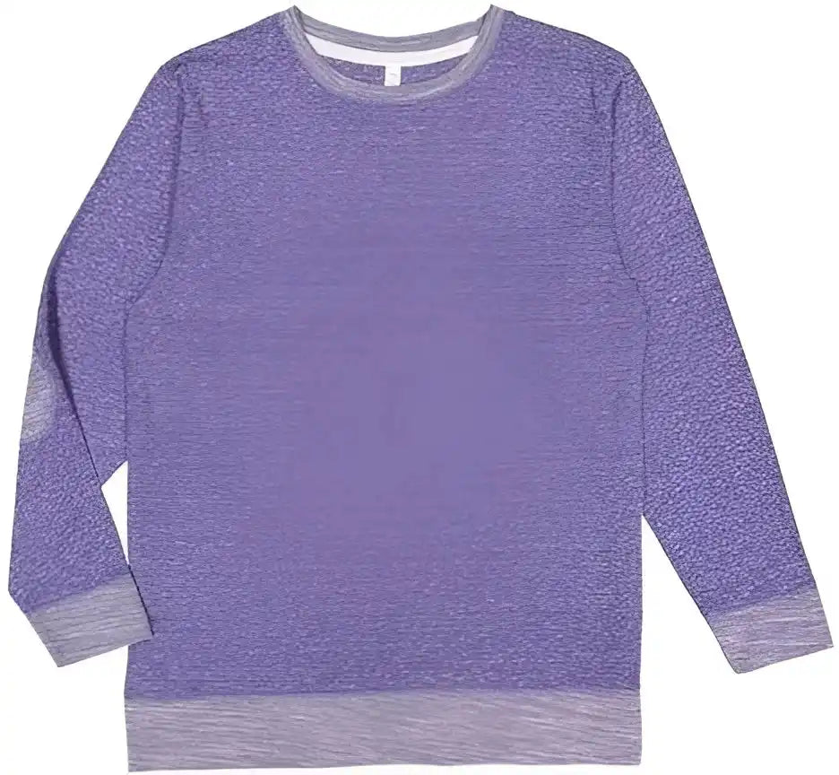 Lat 6965 Harborside Melange French Terry Pullover - Purple