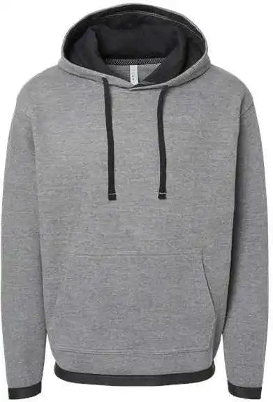 Lat 6996 the Statement Fleece Hoodie - Granite Heather Black