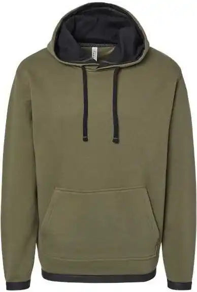 Lat 6996 the Statement Fleece Hoodie - Military Green Black