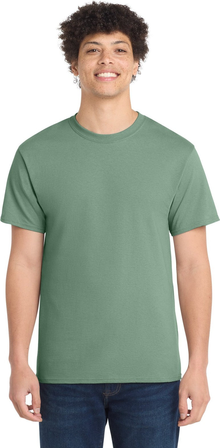 LaurelGrn Port & Co Core Cotton Tee. PC54