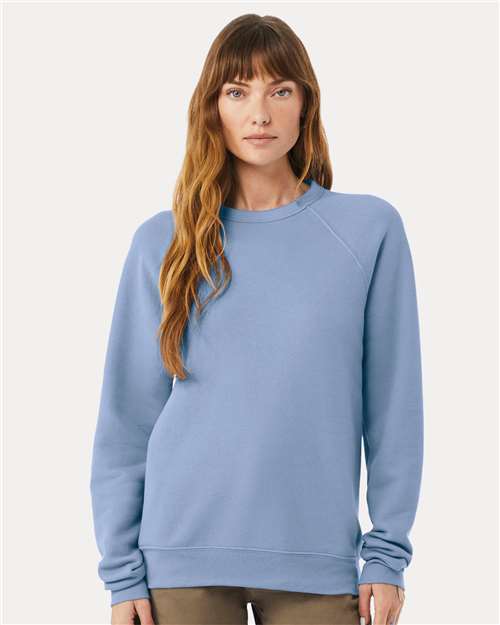 Lavender Blue Sponge Fleece Raglan Crewneck Sweatshirt - 3901